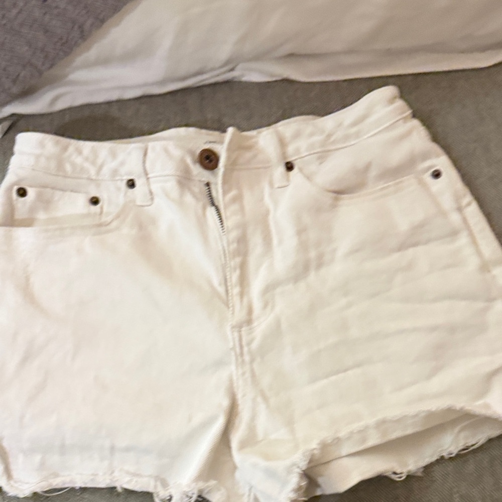 Elegant White Denim Jean Shorts